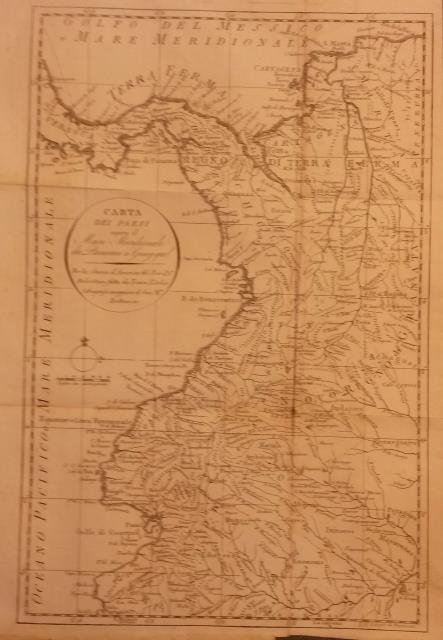 CARTA DEI PAESI SOPRA IL MARE MERIDIONALE DA PANAMA A …