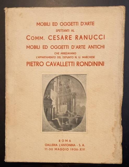 Catalogo dei mobili ed oggetti artistici che arredavano l'appartamento del …