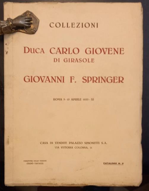Catalogo delle collezioni Duca Carlo Giovene di Girasole di Napoli, …