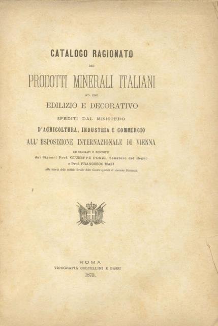 CATALOGO RAGIONATA DEI PRODOTTI MINERALI ITALIANI AD USO EDILIZIO E …