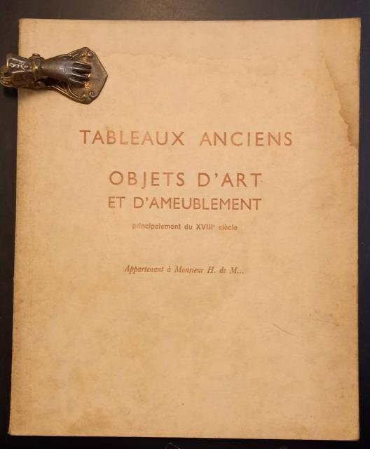 Catalogue des tableaux anciens, oeuvres importantes par Hubert Robert, provenant …