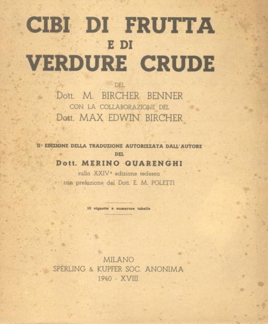 CIBI DI FRUTTA E DI VERDURE CRUDE.