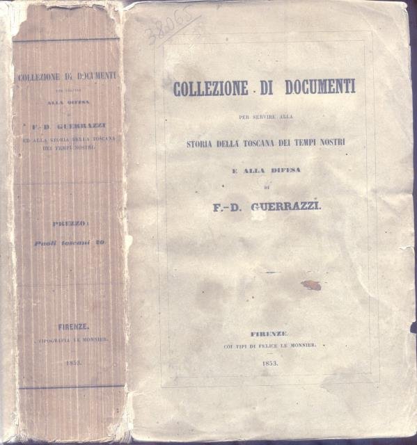 COLLEZIONE DI DOCUMENTI PER SERVIRE ALLA STORIA DELLA TOSCANA DEI …
