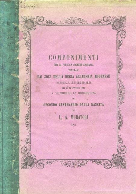 Componimenti per la pubblica solenne Adunanza tenutasi dai Socj della …