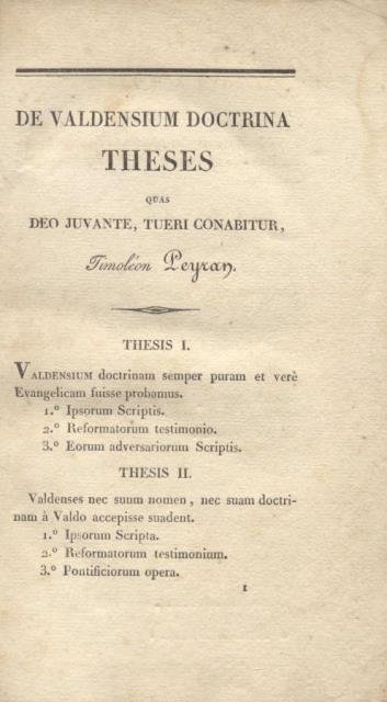 CONSIDÉRATIONS SUR LES VAUDOIS. Ou Habitans des Vallées du Piémont. | Immagine principale