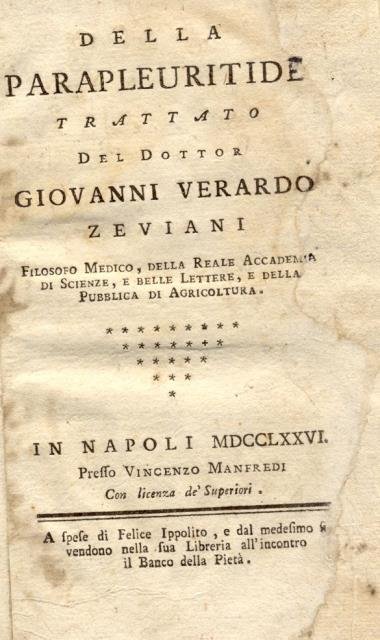 DELLA PARAPLEURITIDE. Trattato. | Immagine principale