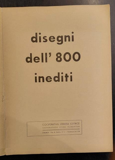 DISEGNI DELL'800 INEDITI. | Immagine principale