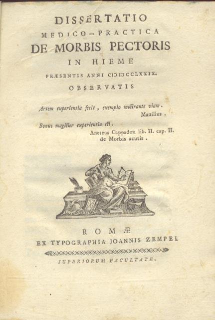 DISSERTATIO MEDICO - PRACTICA DE MORBIS PECTORIS IN PRAESENTIS ANNI …