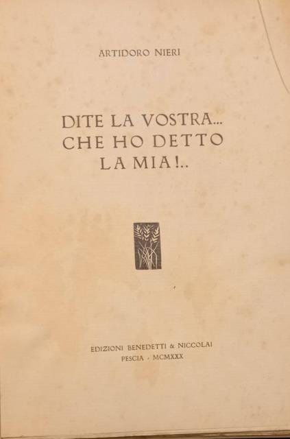 DITE LA VOSTRA.CHE HO DETTO LA MIA!.Trenta novelle a soggetto …