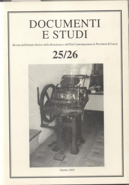 DOCUMENTI E STUDI. Rivista dell'Istituto Storico della Resistenza e dell'Età …