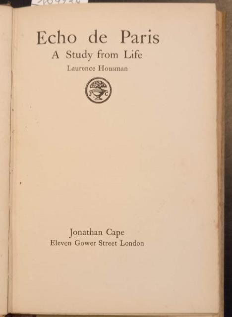 ECHO DE PARIS. A Study from Life.