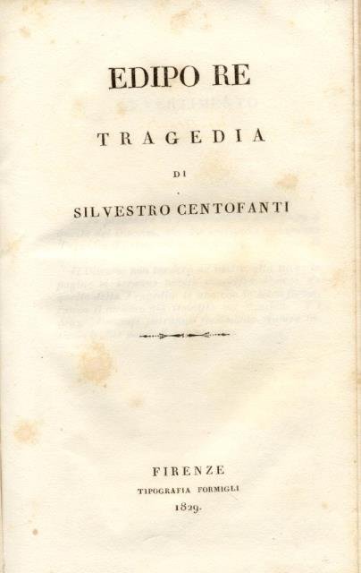EDIPO RE. Tragedia.
