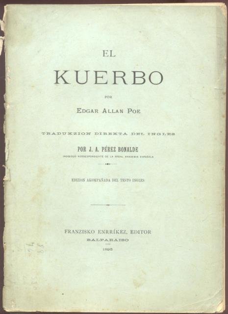EL KUERBO ("The Raven"). Tradukzion direkta del ingles por J.A. …