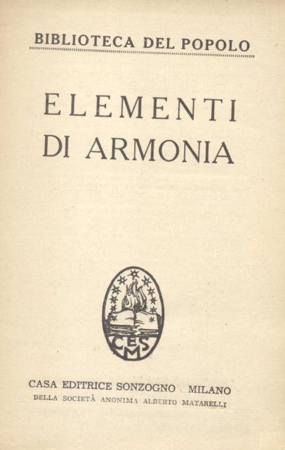 ELEMENTI DI ARMONIA.