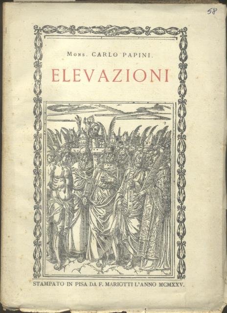 ELEVAZIONI ossia SALTERIO DEL VALORE CATTOLICO. Con LX xilografie intercalate … | Immagine principale