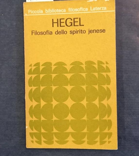 FILOSOFIA DELLO SPIRITO JENESE.