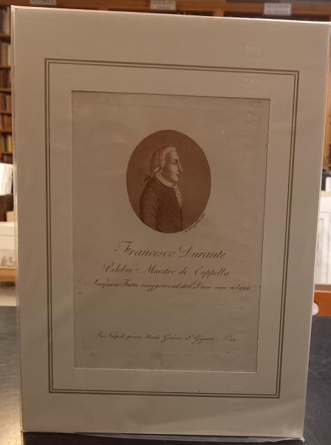 FRANCESCO DURANTE, CELEBRE MAESTRO DI CAPPELLA. Incisione originale a bulino …
