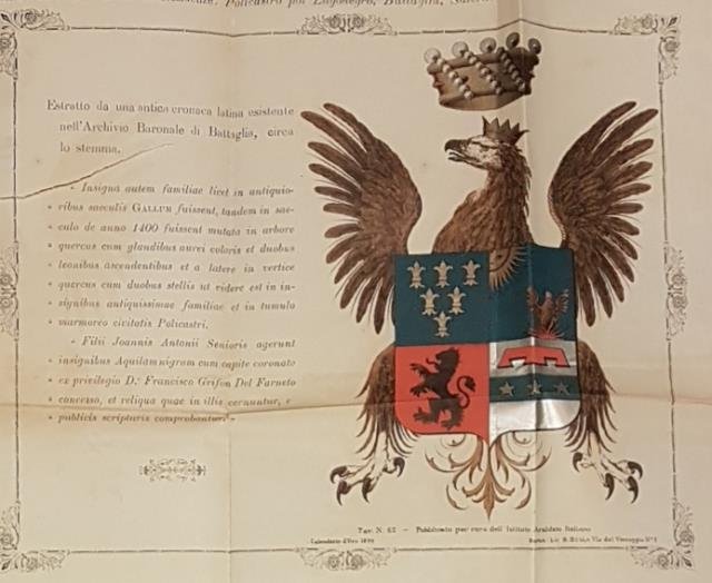 GENEALOGIA DELLA FAMIGLIA GALLOTTI. 1880 circa.