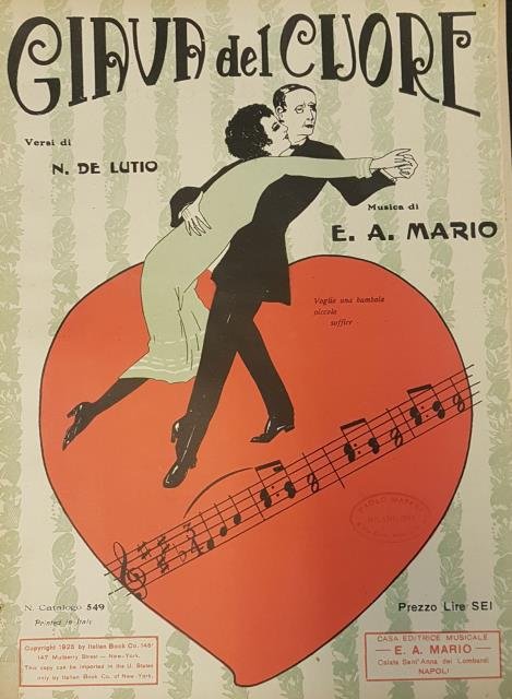 GIAVA DEL CUORE. Riduzione per Canto e Pianoforte. Versi di …