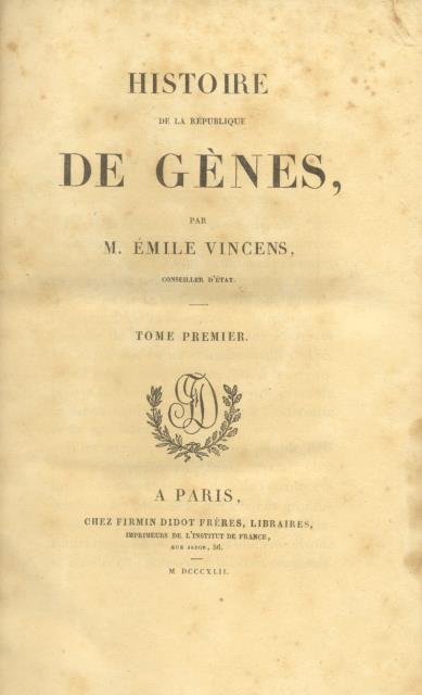 HISTOIRE DE LA RÉPUBLIQUE DE GÈNES.