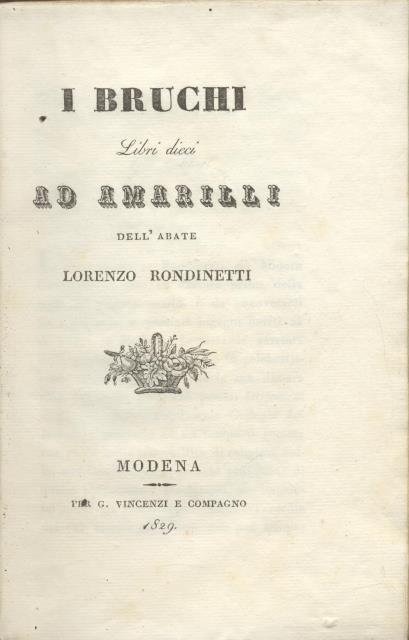 I BRUCHI. Libri dieci, ad Amarilli.
