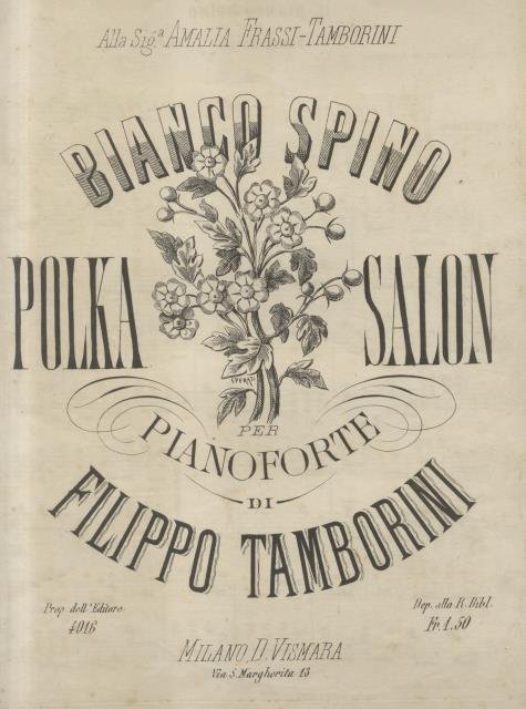 IL BIANCO SPINO. Polka Salon per Pianoforte (Pl.n°4016).
