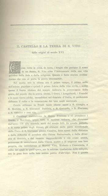 IL CASTELLO E LA TERRA DI SAN VITO AL TAGLIAMENTO. Per le faustissime nozze del conte dott. Lodovico Rota con la contessa Ginevra degli Alessandri.