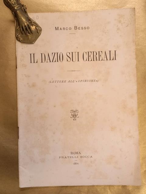 IL DAZIO SUI CEREALI. Lettere all'"Opinione".