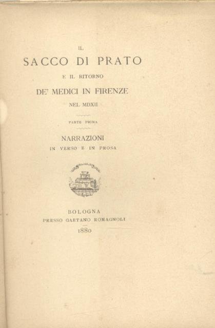 IL SACCO DI PRATO E IL RITORNO DE' MEDICI IN …