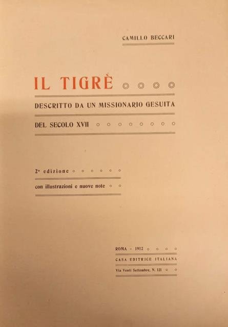 IL TIGRE'. Descritto da un missionario gesuita del secolo XVII. | Immagine principale