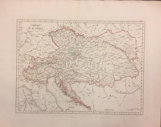 IMPERO D'AUSTRIA. Carta tratta da "Atlante di Geografia moderna" per …