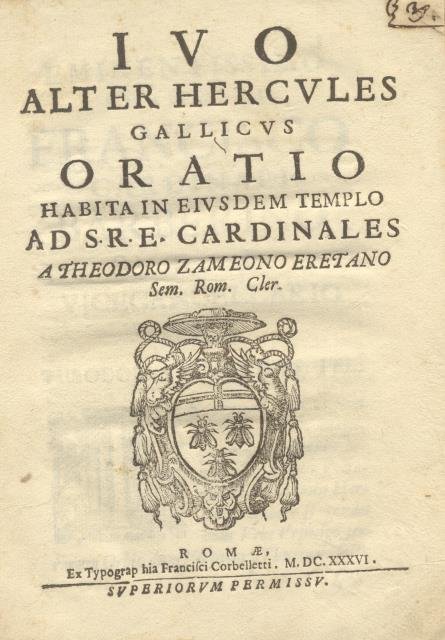 IVO ALTER HERCULES GALLICUS ORATIO. Habita in eiusdem templo ad …