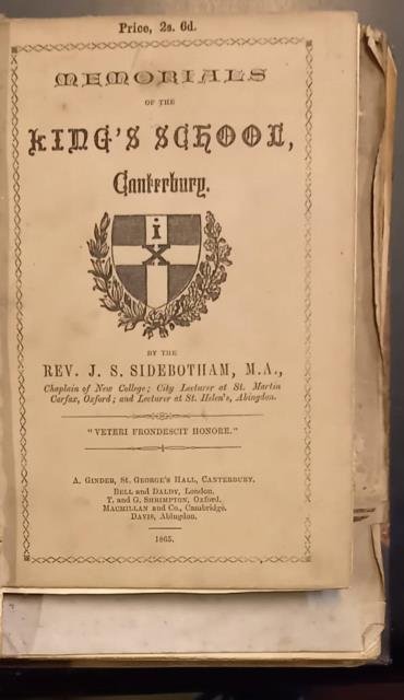 KING'S SCHOOL, CANTERBURY.