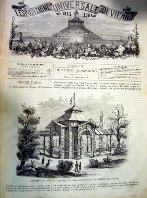 L'ESPOSIZIONE UNIVERSALE DI VIENNA DEL 1873 ILLUSTRATA. Raccolta contenente le …