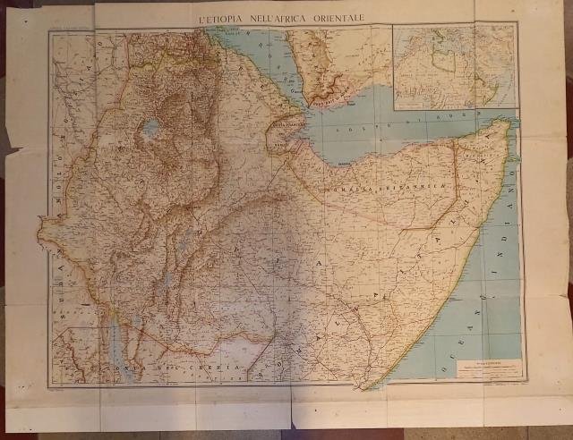 L'ETIOPIA NELL'AFRICA ORIENTALE. Carta geografica. 1936 circa. | Immagine principale
