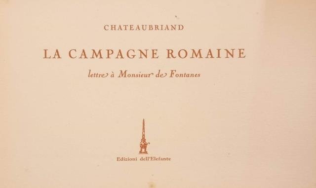 LA CAMPAGNE ROMAINE. Lettre à Monsieur de Fontanes.