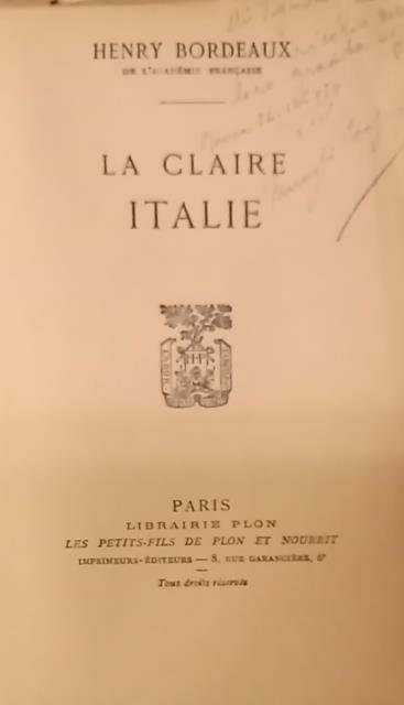 LA CLAIRE ITALIE.