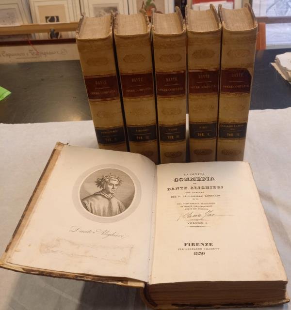 LA DIVINA COMMEDIA DI DANTE ALIGHIERI. Col comento del P. Baldassarre Lombardi M.C. ora nuovamente arricchito di molte illustrazioni edite ed inedite / LE OPERE MINORI. 1830-1841.