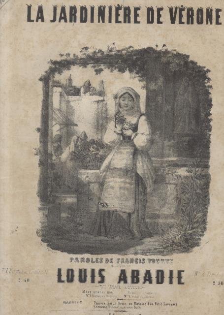 LA JARDINIERE DE VÉRONE. Paroles de Francis Tourte. Spartito per … | Immagine principale