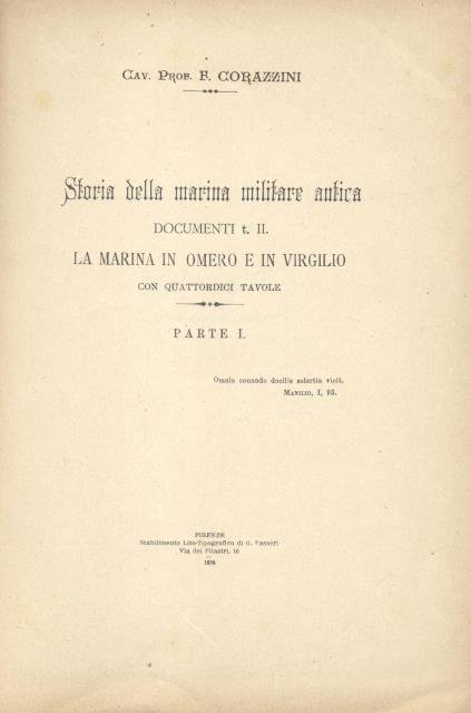 LA MARINA IN OMERO E VIRGILIO.
