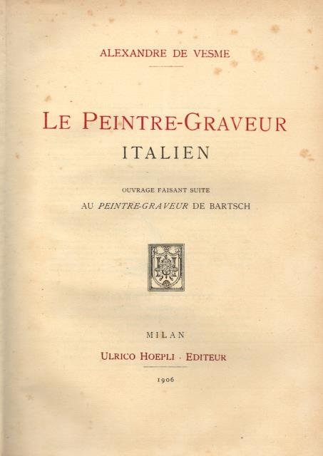 LA PEINTRE - GRAVURE ITALIEN. Ouvrage faisant suite au "Peintre …