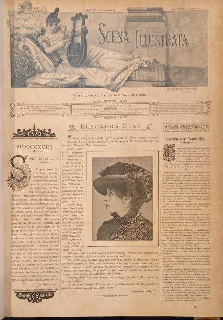 LA SCENA ILLUSTRATA. Rivista quindicinale di letteratura, arte, sport. 1903.