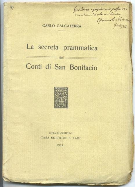 LA SECRETA PRAMMATICA DEI CONTI DI SAN BONIFACIO. Per le …