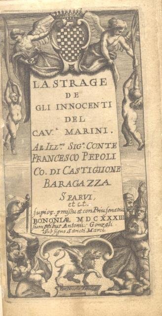 LA STRAGE DE GLI INNOCENTI. All'Ill.mo Sig. Conte Francesco Pepoli …