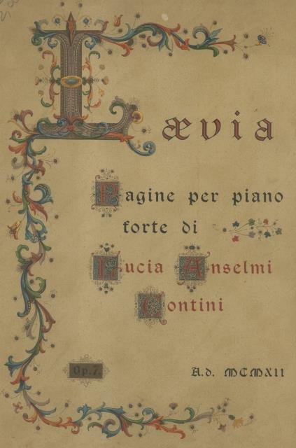 LAEVIA. Pagine per Pianoforte (Op.7). Proprietà dell'Autrice, copyright 1912. | Immagine principale
