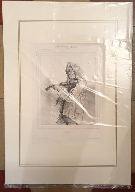 LE MÉNÉTRIER. Litografia di Gavarni tratta da "Revue et gazette …