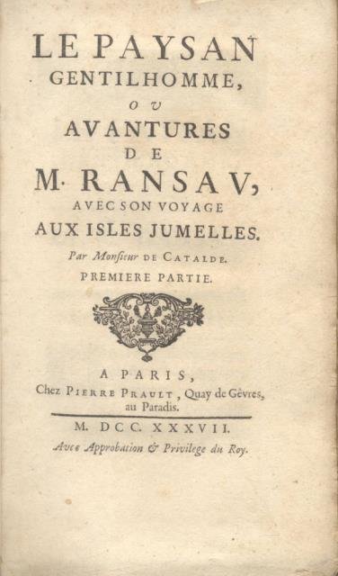 LE PAYSAN GENTILHOMME, OU, AVANTURES DE M. RANSAV. Avec son …