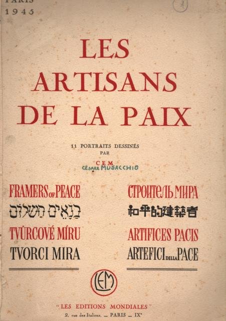 LES ARTISANS DE LA PAX. 11 Portraits dessinés par CEM.