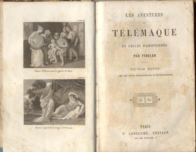 LES AVENTURES DE TELEMAQUE. Et celle d'Aristonous. 1840 circa.