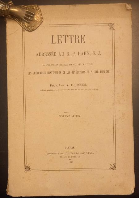 LETTRE ADRESSÉE AU R. P. HAHN, S. J. A l'occasion … | Immagine principale